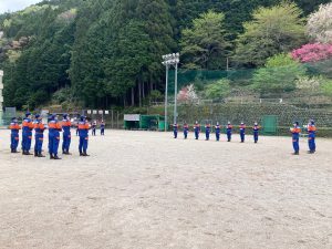 写真：第1分団　引き継ぎ式典・規律訓練1