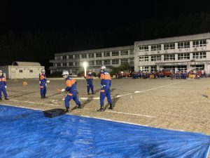 写真：3分団　「シン・操法」訓練2