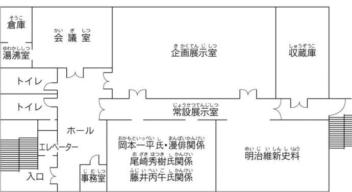 イラスト：館内案内図（3階）