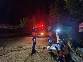 写真：第3分団　中継送水訓練（1）