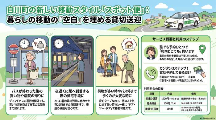 スポット便の説明イラスト
