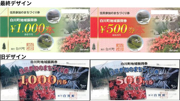 地域振興券のデザイン画像